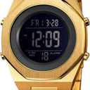 Men's Wrist Watches Stainless Steel Digital Watch Men, Hexagon Designer Watch for Men, Waterproof Watch with Alarm Date & Light