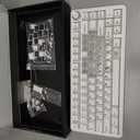 x XVX M75 75% Wireless Gaming Mechanical Keyboard, BT5.0/2.4GHz/USB-C,Hot Swappable Creamy Pre-lubed Switches,Gasket Structure,RGB Backlit White Keyboard w/Knob for PC/Laptop/Xbox/PS4/PS5,LUMINA HEART