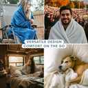 Bare Home Sherpa Fleece Blanket - Full/Queen Size - Blanket for Bed, Sofa, and Couch - Warm & Lightweight - Fluffy & Soft - Reversible (Full/Queen, Grey with Grey Sherpa)
