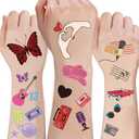 Pack of 2 Temporary Tattoos Stickers For Fan Birthday Party Decorations, 150 Pcs Hand Face Tattoo Stickers Party Favor Party Supplies, Christmas Gift For Kid Boy Girl Adult