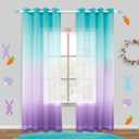 KOUFALL Girls Curtains for Bedroom,Lilac Purple and Turquoise Mermaid Decor Girls Room Curtains,2 Panels 84 Inch Length
