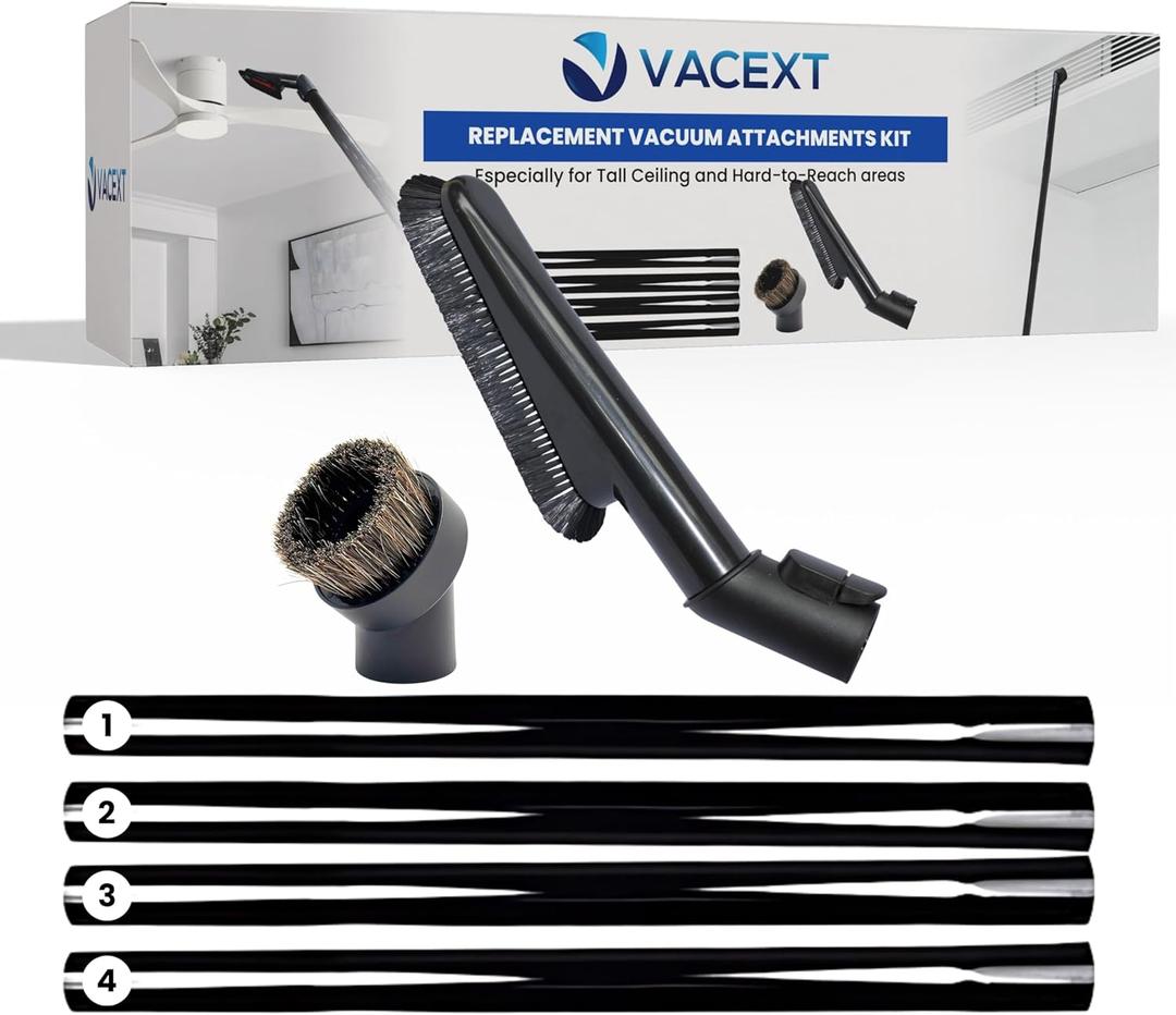 For Miele C1 C2 C3 Vacuum Attachments Accessories for High Ceilings, Venetian Blinds, Fans, Cobwebs & High Up Spaces: : 4 Pack Vacuum Extension Wands, Flexible Dust Brush, Horse Hair Dusting Brush