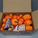 Winemana 46 Pcs Assorted Size Artificial Pumpkins Fall Decorations, Orange Foam Pumpkin Autumn Decor, Decorative Faux Pumpkin for Harvest Thanksgiving Table Centerpiece Mantle Bowl Wedding Party