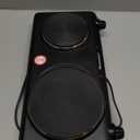 Elite Gourmet EDB302BF Countertop Double Cast Iron Burner, 1500 Watts Electric Hot Plate, Temperature Controls, Power Indicator Lights, Easy to Clean, Black