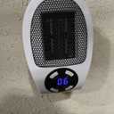 Plug in Small Space Heater for Indoor Use 450W, Wall Outlet Electric Heater with Remote, 12H Timer & LED Display, PTC Ceramic Fast Heat Safely for Bedroom Bathroom Office (1PC)