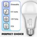 Color Selectable A19 LED Light Bulbs - Choose from 5 Colors Soft White to Daylight White. E26 Base, 60W, 800 Lumens, 85% Energy Saving for Indoor & Outdoor (2-Pack)