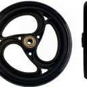 2Pcs 6 Inch Charcoal Wheels for Walker - Universal Hard Rubber Walker Wheels Replacement, Fit Drive Rollator & Wheelchair Wheel, All-Floor Safe Rolling, Essential Walker Accessories