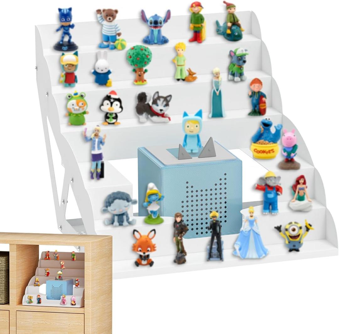 DUDSOEHO for Tonie Shelf Magnetic, Tonies Storage for Tonie Figures, 30-50 Characters and Toniebox for Girls and Boys in White