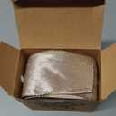 Champagne Velvet Wired Edge Ribbon, 2.5 Inch x 10 Yards Crushed Velvet Christmas Ribbon for Christmas Tree Decoration Gift Wrapping Garland Wreaths Bows Making