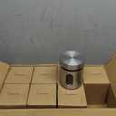 QWORK 6 Pack 20 oz Stainless Steel Glass Kitchen Canisters Set, Airtight Food Storage Containers with Window, for Flour Cookies Spices Grains