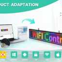 HCTCPALS P10 Outdoor LED Sign 39''x8'' Full-Color Programmable High-Brightness IP65 Waterproof LED Display with WiFi & USB Control,Scrolling Message Board for Business Advertising-Text/Image
