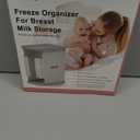 Breastmilk Freezer Organizer | Breastmilk Storage Container Storing System for Freezing Breastmilk | Use with Standard Milk Bags (White)