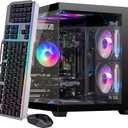 Gaming PC Desktop i7 Xeon E5 3.20GHz, GTX 1080TI 11GB, 32GB DDR4 RAM, 512GB SSD + 1TB HDD, Wi-Fi 6 & Bluetooth 5.4, 9 ARGB Cooling Fans, Win11, 650W PSU, High-Performance Gaming & Streaming Tower