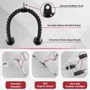 Yes4All Cable Machine Attachment, Row Handles, Tricep Rope, Straight Bar, V Bar, LAT Pulldown Accessories Load 880 LB for Home Gym