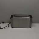 Elite Gourmet ECT-3100 Long Slot 4 Slice Toaster, Reheat, 6 Toast Settings, Defrost, Cancel Functions, Built-in Warming Rack, Extra Wide Slots for Bagels & Waffles, Stainless Steel & Black