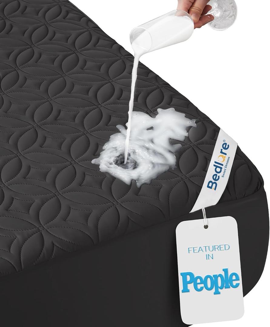 BEDLORE Waterproof Mattress Protector, Twin Size Mattress Pad