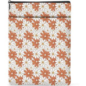 2 x Book Lovers Book Sleeve, Book Accessories Bookish Gifts Book Gifts Friendship Christmas Birthday Gifts for Women Floral Lovers Mom Coworker, Aesthetic Book Pouch Book Protector, Retro Daisy Flowers