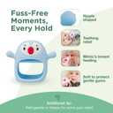 2 x Teething Toy for Infants & Babies, Teethers for Babies 3-6 Months, Baby Teethers 0-6 Months, Teething Toys 6-12 Months, TotCo Never-Drop Baby Teething Toy, Blue