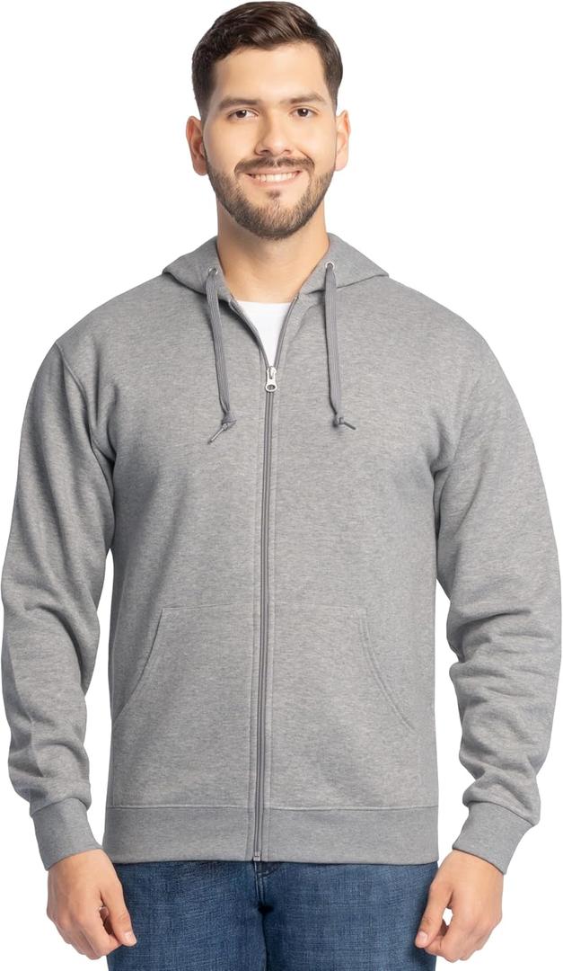 Fruit of the Loom Eversoft Fleece Full Zip Hoodie Sweatshirt (Small)