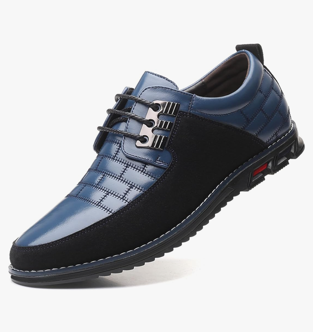 Recyphi Men’s Oxford Derby Orthopedic Leather Shoes Casual Dress Sneakers Formal Business Loafers Comfortable Walking Driving Shoes, 13