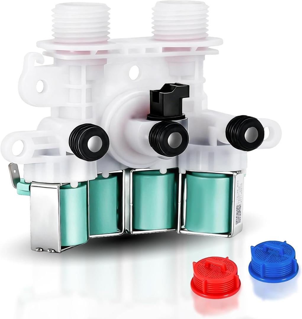 WTW8500DR2 WTW7500GW0 Washer Water Inlet Valve Fit for Whirl-pool WTW7500GC0 WTW8500DC2 WTW8500DR1 WTW7500GC2 WTW7500GW2 WTW8500DC0 WTW8500DR0 WTW8500DW0 WTW8500DW3 WTW8500DC5 WTW7500GW3 WTW8500DC3