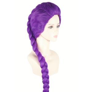 40-inch Purple Long Braid Wig Anime Cosplay Wigs for Halloween Costume Wig