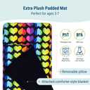 Wildkin Kids Nap Mat with Pillow and Blanket, Preschool Rest Mat, Rainbow Hearts