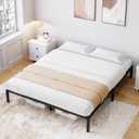 IDEALHOUSE 12 Inch Full Bed Frame No Box Spring Needed, Heavy Duty Metal Platform Bed Frame Full Size for Bedroom Easy Assembly, Noise Free, Black, Full