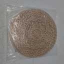 Dandat 100 Pcs Disposable Printed Woven Paper Placemats Bulk 11 Inch Round Wicker Printed Chargers Place Mat Farmhouse Braided Rattan Tablemats for Wedding Dinner Party(Light Brown)