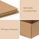 RLAVBL 7x5x4 Small Shipping Boxes Set of 50, Brown Corrugated Cardboard Box for Packing, Mailing, Business