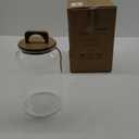 Sweejar Large Glass Candy Jar with Wooden Lid, 1 Gallon Glass Canister with Airtight Lid for Sugar/Flour Storage - 1 Pack
