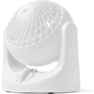 IRIS USA WOOZOO Desk Fan, Air Circulator, 3 Speeds, 32ft Max Air Distance, 112 Adjustable Tilt, 27.5db Quiet Motor, Small Fan for Bedroom, Office, Dorm, White