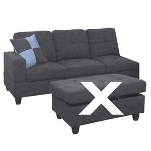 Lifestyle Furniture Right-Facing (Left Arm) Sofa, Cloud Gray (Sofa ONLY)