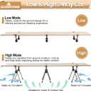 Adjustable Camping Cot for Adults – Ultralight Folding Bed, Heavy Duty 330lbs, Portable Outdoor Backpacking Cot for Camping, Hiking, Travel, Tent, Beach, Truck, Office Nap, Khaki