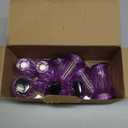 DenicMic Solar Christmas Lights Outdoor 10 Pack Purple LED Waterproof Yard Garden Patio Backyard Pathway Walkway Landscape Path Lawn Outside Christmas Decorations Outdoor