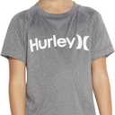 Hurley Boys' Rash Guard Shirt, Black Heather, XL