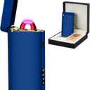 SKRFIRE USB Windproof Lighter  High-Power Electric Arc, Rechargeable Plasma Lighter with Multi-Mode Flashlight & Battery Level Display, Designed for Camping, Cooking & Travel(Blue)