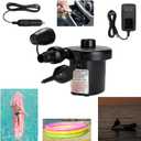 Electric Air Pump for Inflatable with 3 Nozzles, 110V AC/12V DC, Portable Air Mattress Pump, Quick Fill Inflator Air Pump Perfect for Outdoor Camping Inflatable Raft Boat Blow Up Pool Water Toy Bed