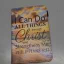 Case for All-New Amazon Kindle Fire 7 Tablet (7 inch Display 12th Generation, 2022 Release), Premium PU Leather Cover with Card Slot & Pencil Holder, Bible Verse Philippians 4-13