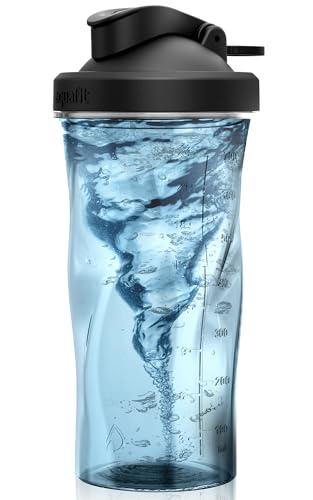 AQUAFIT Protein Shaker Bottle - Shaker Cups For Protein Shakes - Shaker Bottles For Protein Mixes, Protein Shaker Cup Bottle, Workout Shaker Bottle, Protein Shake Bottle, Mixer Bottle (Clear-Black)
