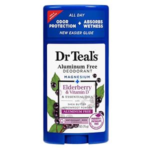 Dr. Teal's Deodorant Elderberry And Vitamin-D2.65 Ounce Aluminum-Free