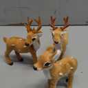 SunArtHome Reindeer Decor 3 Pcs Christmas Reindeer Decorations, Festive Holiday Decorations, Rustic Elk Ornaments, Handcrafted Tabletop Decor for Home, Office, Fireplace, Mantle (Yellow)