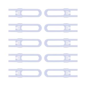 Sliding Cabinet Child Safety Locks - OKEFAN Baby Proofing Cabinet Lock Cupboard Latches for Kids on Closet Door Knobs Handles Pulls No Drill (10, White)