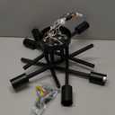 ASGYISA Semi Flush Mount Modern Ceiling Light Fixture 6 Lights Black Vintage Matte Sputnik Chandelier Ceiling Lamp with E26 Bulb Base for Farmhouse Dining Room Living Room Bedroom Study Kitchen