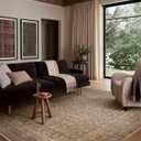 Loloi Amber Lewis Molly Collection MOL-06 Gold/Blue 6'-7" x 9'-2" Low Pile Area Rug