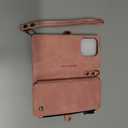 Defencase Compatible with iPhone 15 Pro Case Wallet with RFID Blocking Card Holder for Women Men, PU Leather Magnetic Snap Flip Zipper Strap Wallet Phone Case Fit for iPhone 15 Pro 6.1", Rose Pink