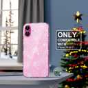 2 x Choiche Compatible for iPhone 16 Case, Cute Glitter Sparkly Bling Christmas Phone Case, Military-Grade Drop Protection Shockproof Cover for Women Girls (Glitter Snowflake)