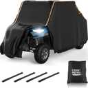 KEMIMOTO 420D Waterproof UTV Cover 4-6 Seater Compatible with Polaris Ranger Crew XP 1000 General RZR XP 4 Talon Pioneer Teryx 4 Uforce U10 Pro XL 2025 with Reflective Strips Easy Use Cover Medium