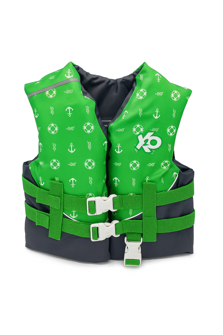 X20 Child Closed-Sided Life Vest, 30lbs - 50lbs, Green