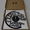 12 Inch Kitchen Vinyl Record Wall Clock, Kitchen Heat Home Theme Wall Clock, Coffee Bar Decor, Coffee Wall Decor for Office Living Room, for Women Wives, Black